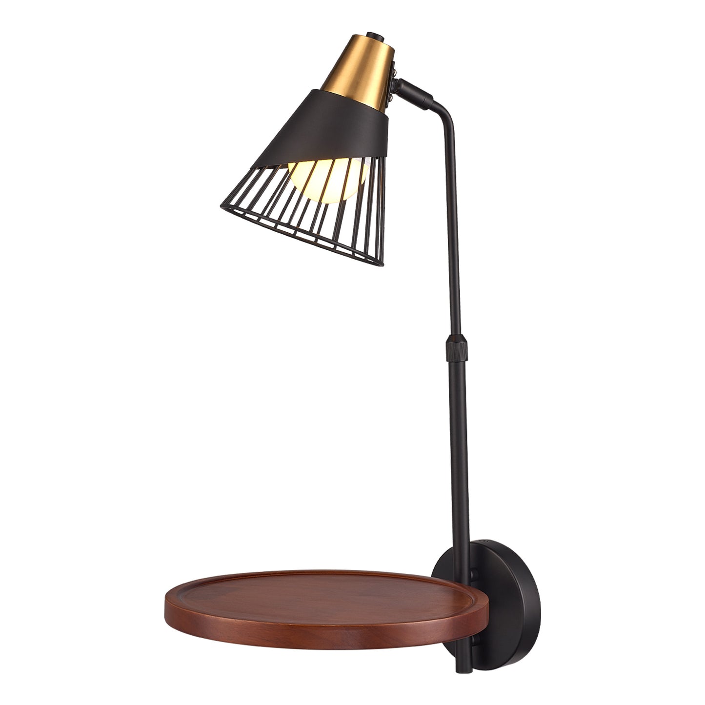 Aurelia Cordless Wall Sconce with Shelf, Rechargeable RGB Lamp