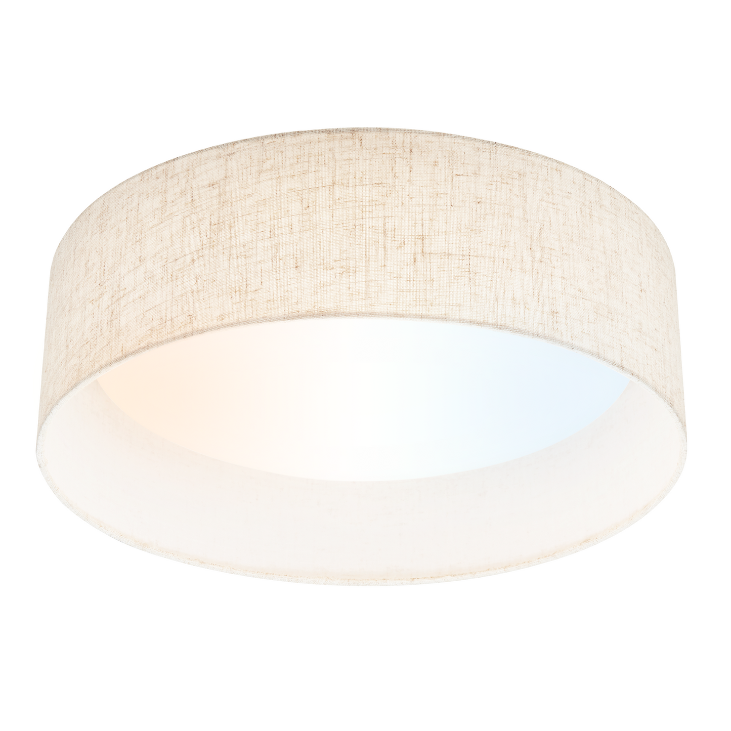Hamilyeah 15" LED Flush Mount Dimmable Ceiling Light Fixture, with Fabric Shade