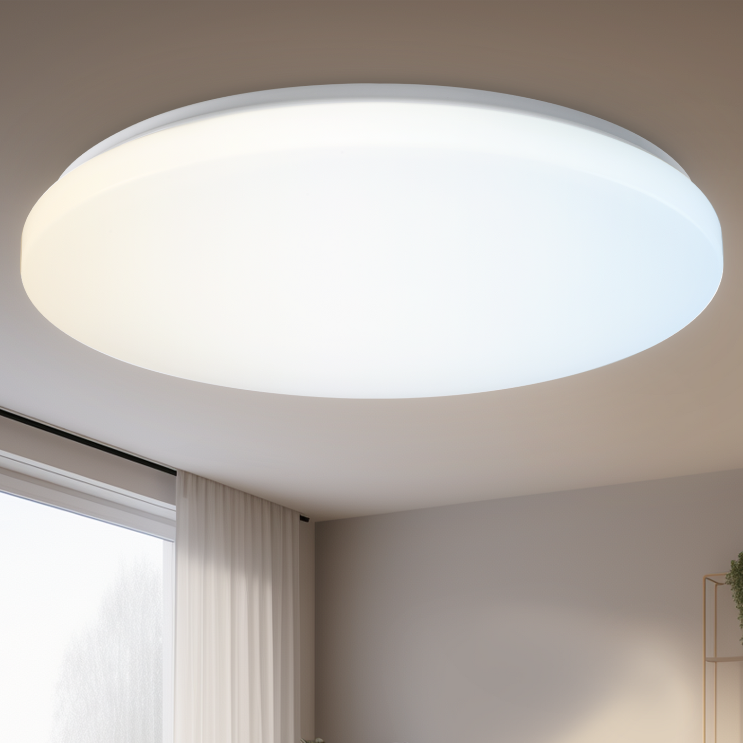 Hamilyeah 20" 48W Dimmable LED Flush Mount Ceiling Light, 5CCT for Living room