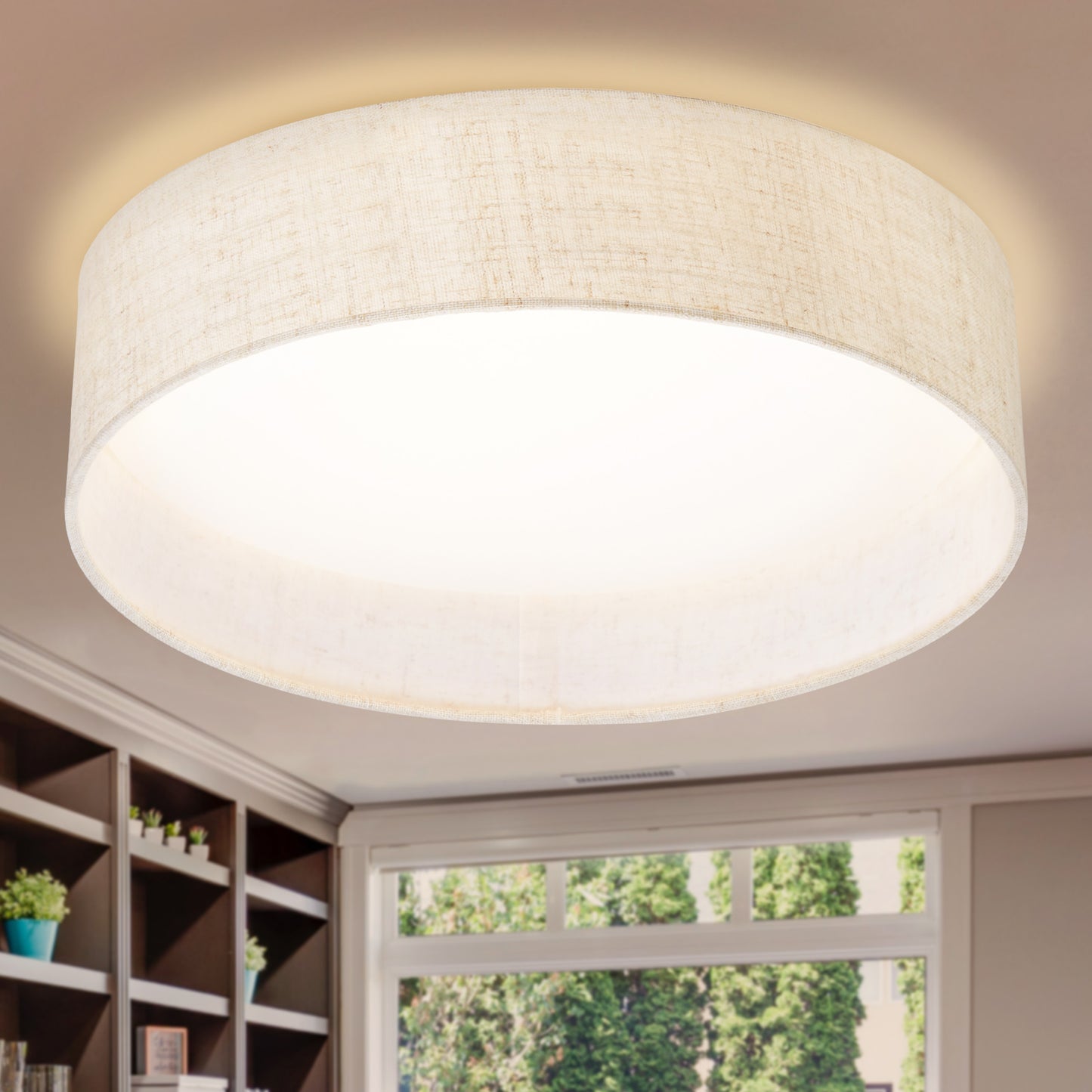 Hamilyeah LED Ceiling Light Flush Mount 12" 24W 5CCT Dimmable