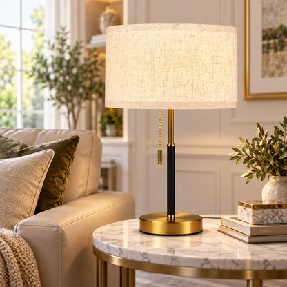 Hamilyeah 16.5" Table Lamps Set of 2, Mid Century Modern Lamps for Bedroom