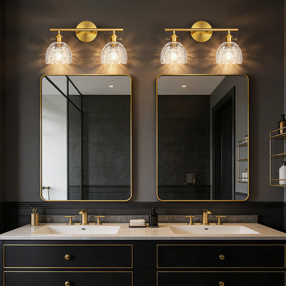 Aurelia 2-Light Floral Glass Vanity Light
