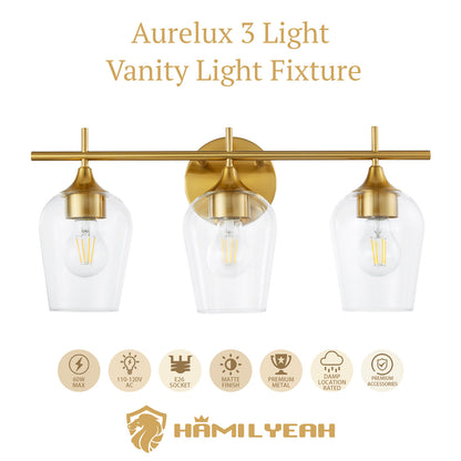 Aurelux 3 Light Vanity Light Fixture
