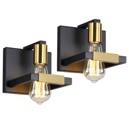Noir Matte Industrial Wall Sconce set of 2