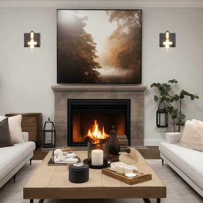 Noir Matte Industrial Wall Sconce set of 2