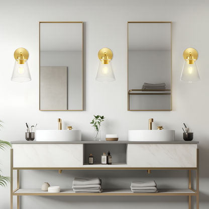 Aurelia Wall Sconces with Triangular Glass Shade