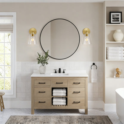 Aurelia Wall Sconces with Triangular Glass Shade