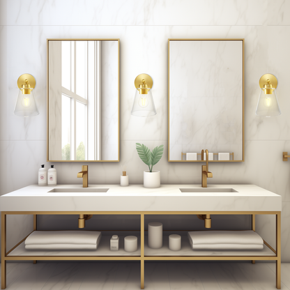 Aurelia Wall Sconces with Triangular Glass Shade