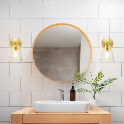 Aurelia Wall Sconces with Triangular Glass Shade