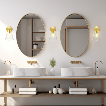 Aurelia Wall Sconces with Triangular Glass Shade