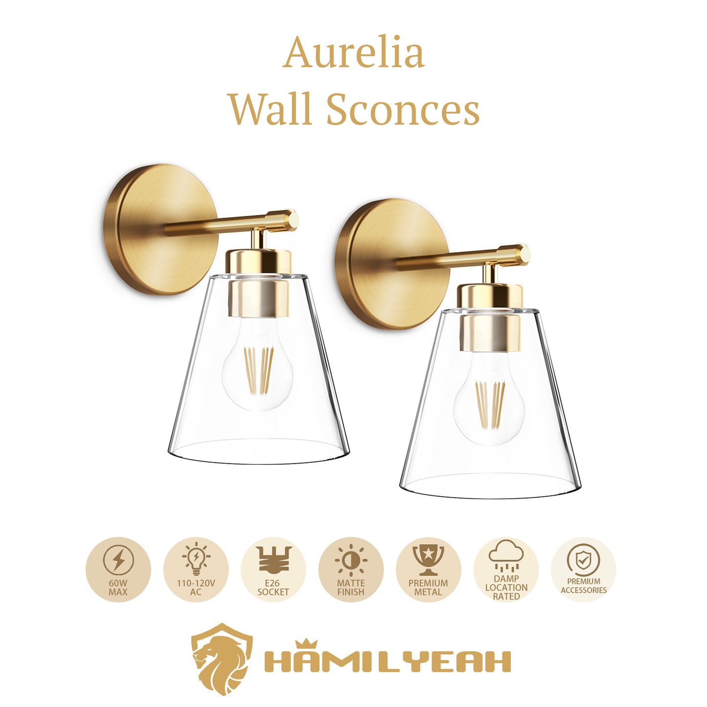 Aurelia Wall Sconces with Triangular Glass Shade