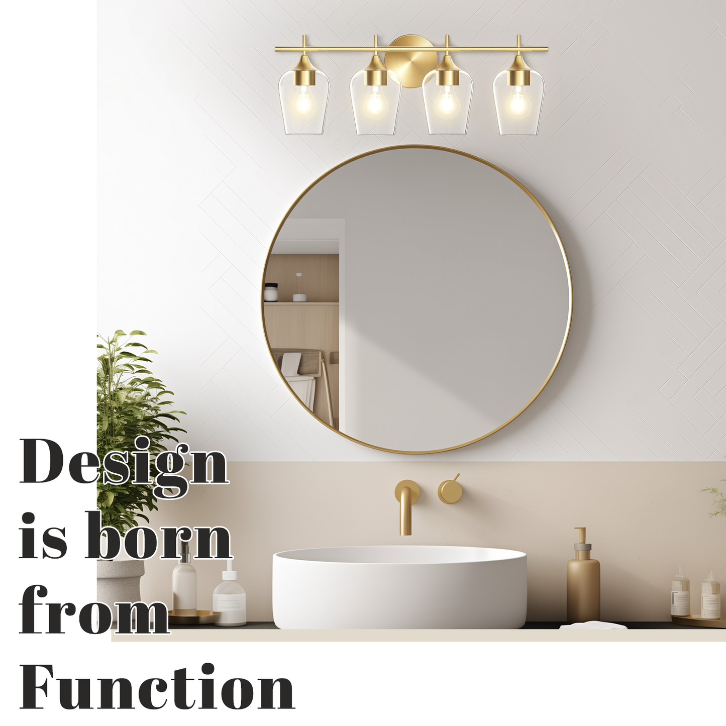 Aurelia 4-Light Bathroom Vanity Light Fixture