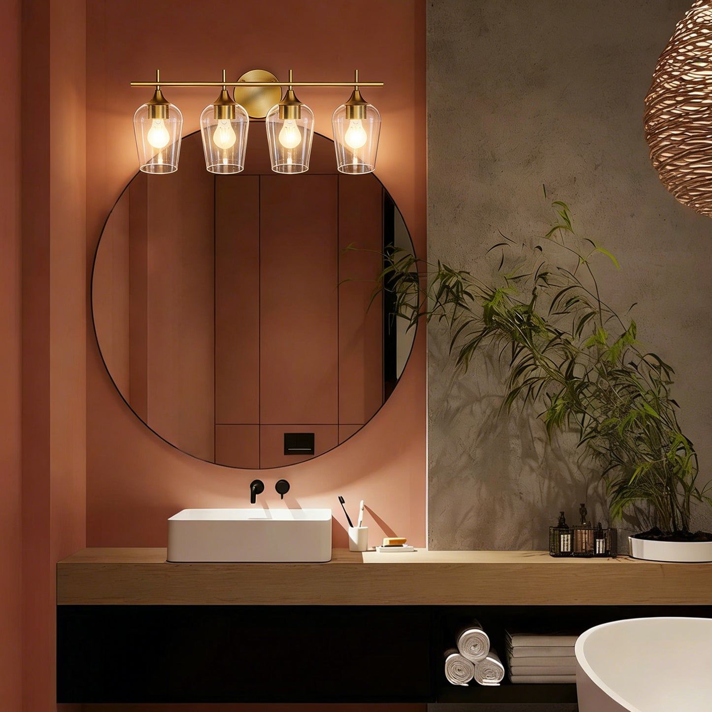 Aurelia 4-Light Bathroom Vanity Light Fixture