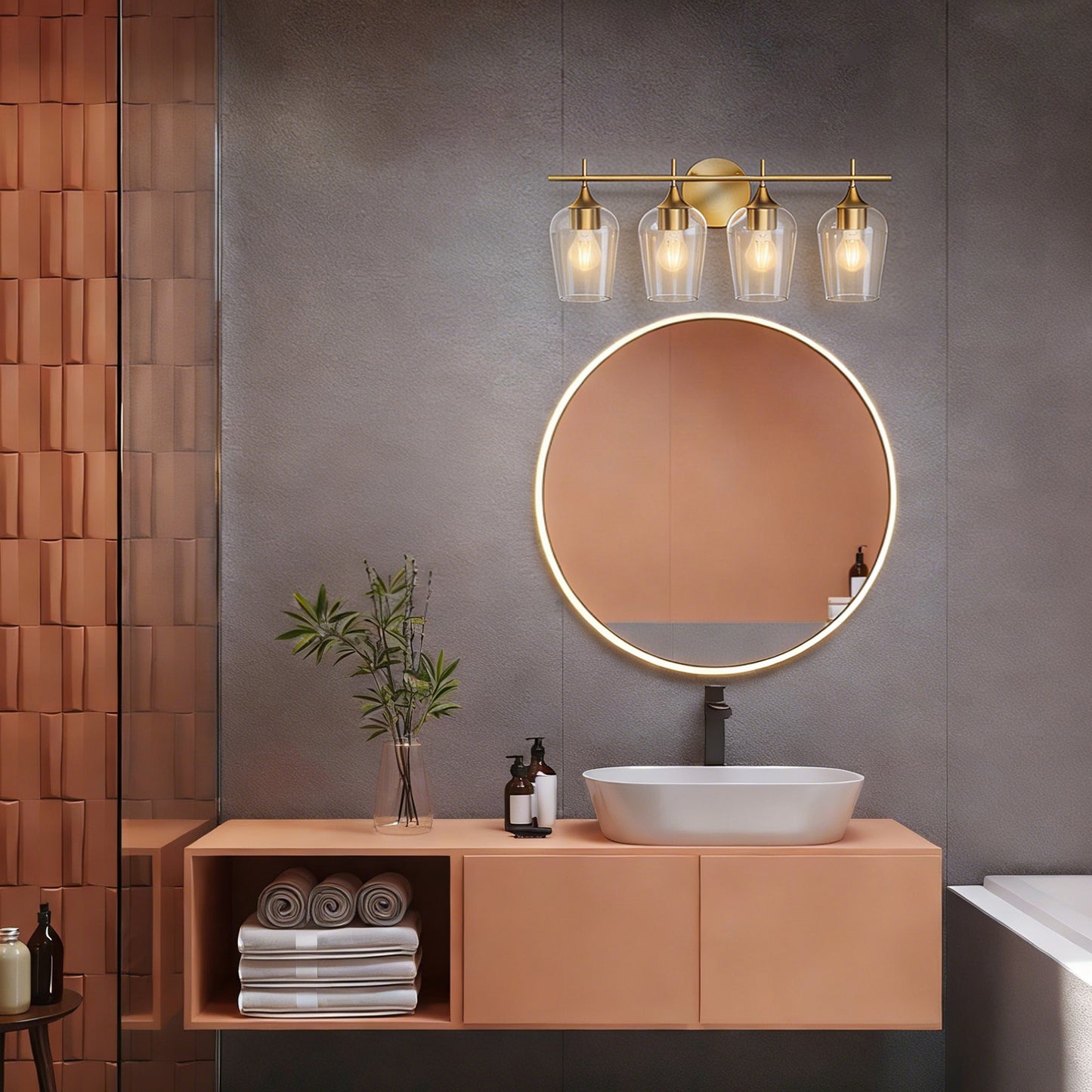 Aurelia 4-Light Bathroom Vanity Light Fixture