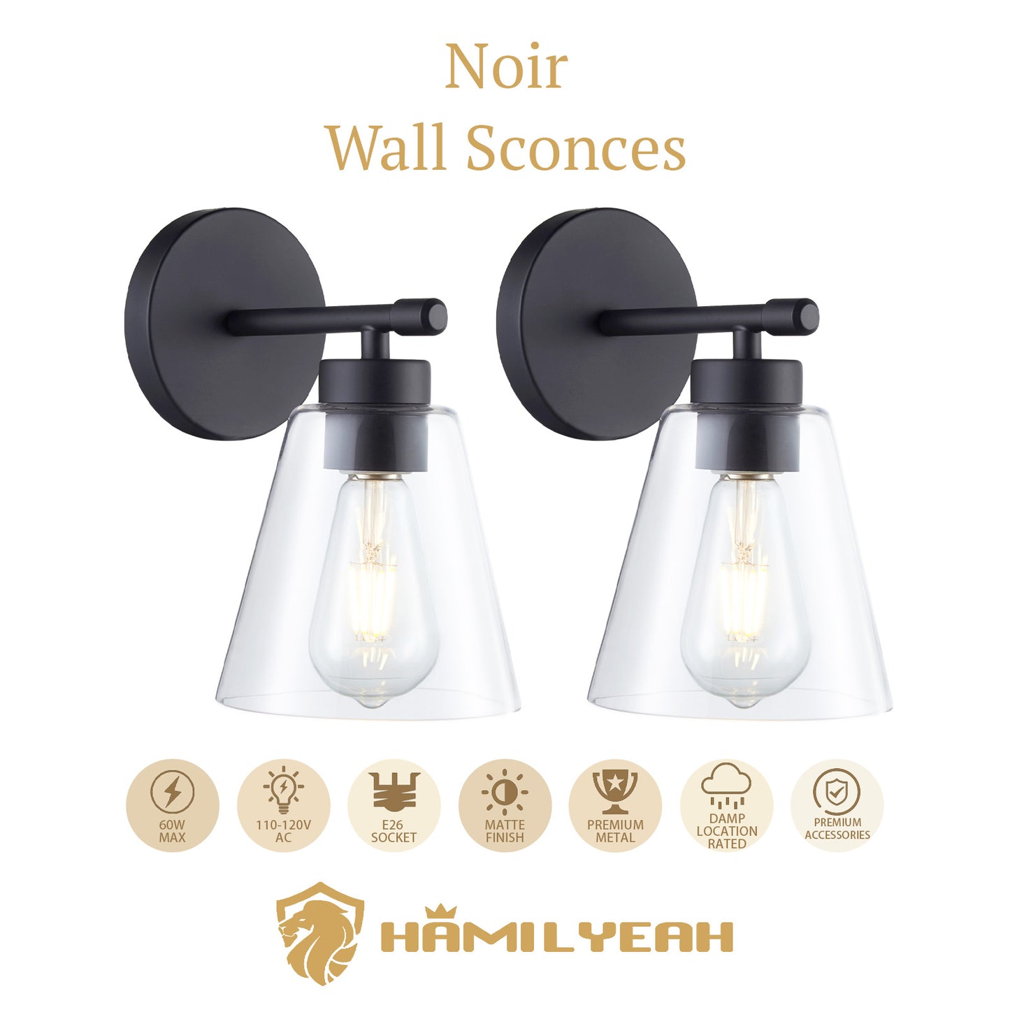 Noir Glass  wall sconces
