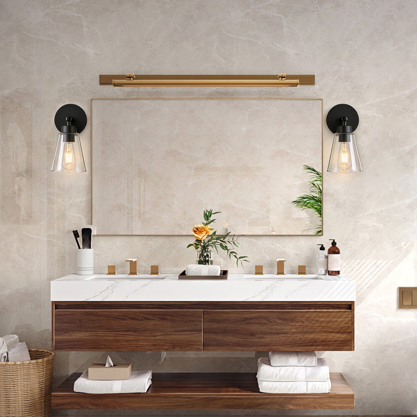 Noir Glass  wall sconces