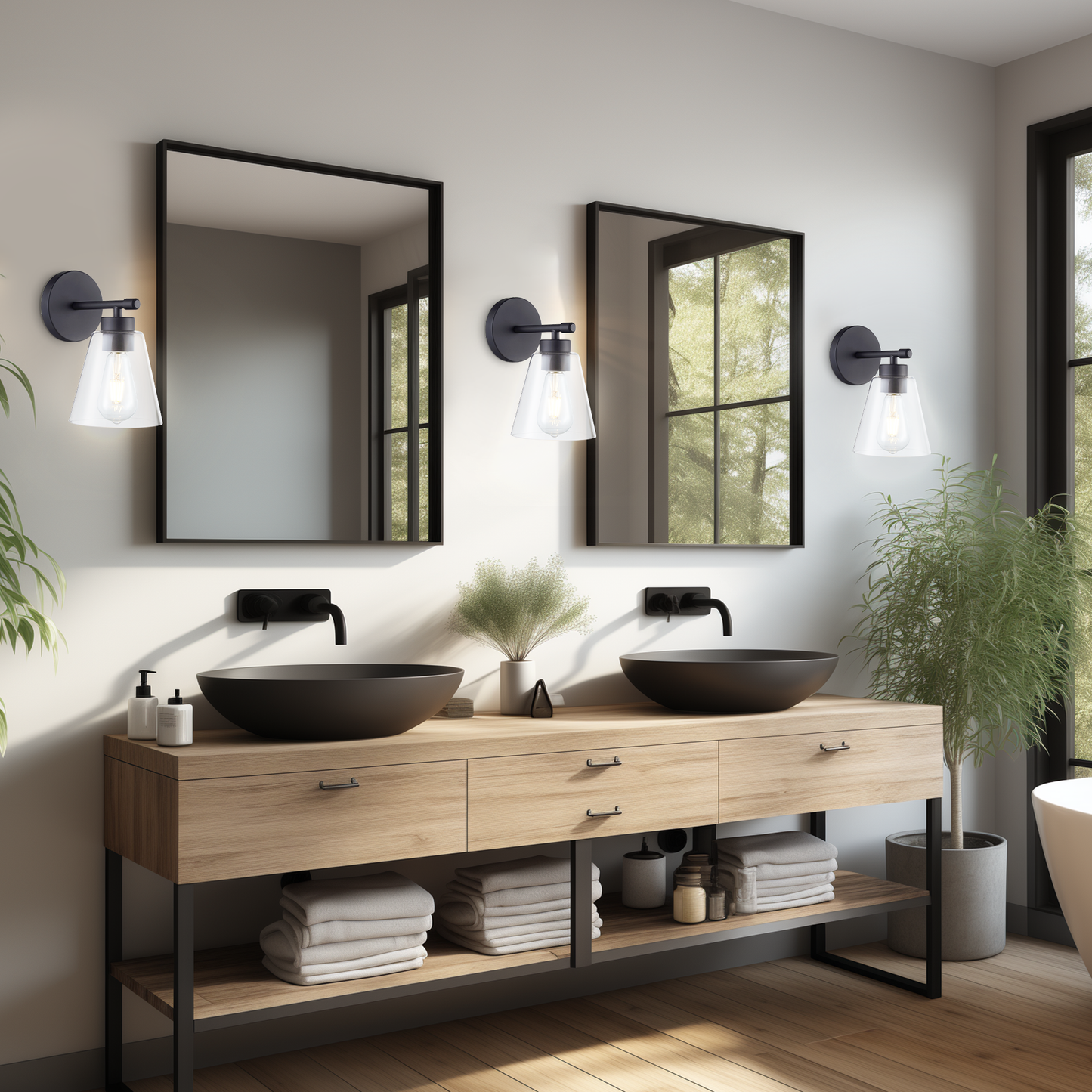 Noir Glass  wall sconces