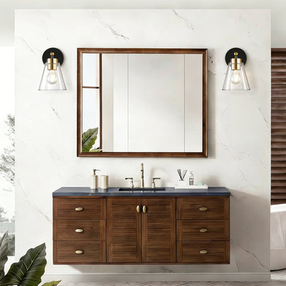 Noir Wall Sconce With Trangle Glass Shade