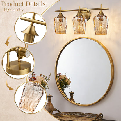 Aurelia 3-Light Brass Gold  Vanity Light