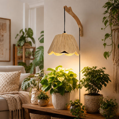Aurelia Boho Hanging Grow Light Wall Sconce with 18W Bulb