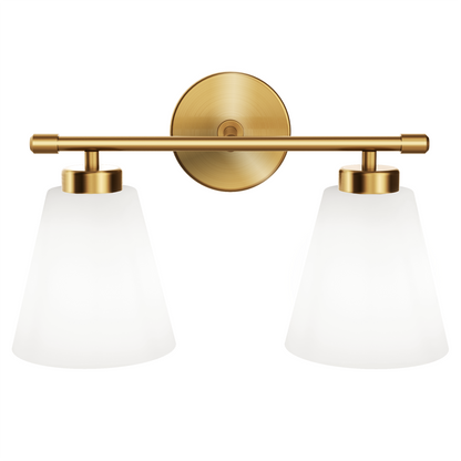 Aurelia 2-Light Fixture with Frosted Glass Shade