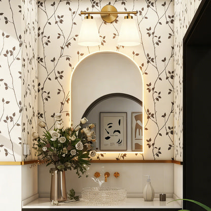 Aurelia 2-Light Fixture with Frosted Glass Shade