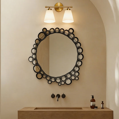 Aurelia 2-Light Fixture with Frosted Glass Shade