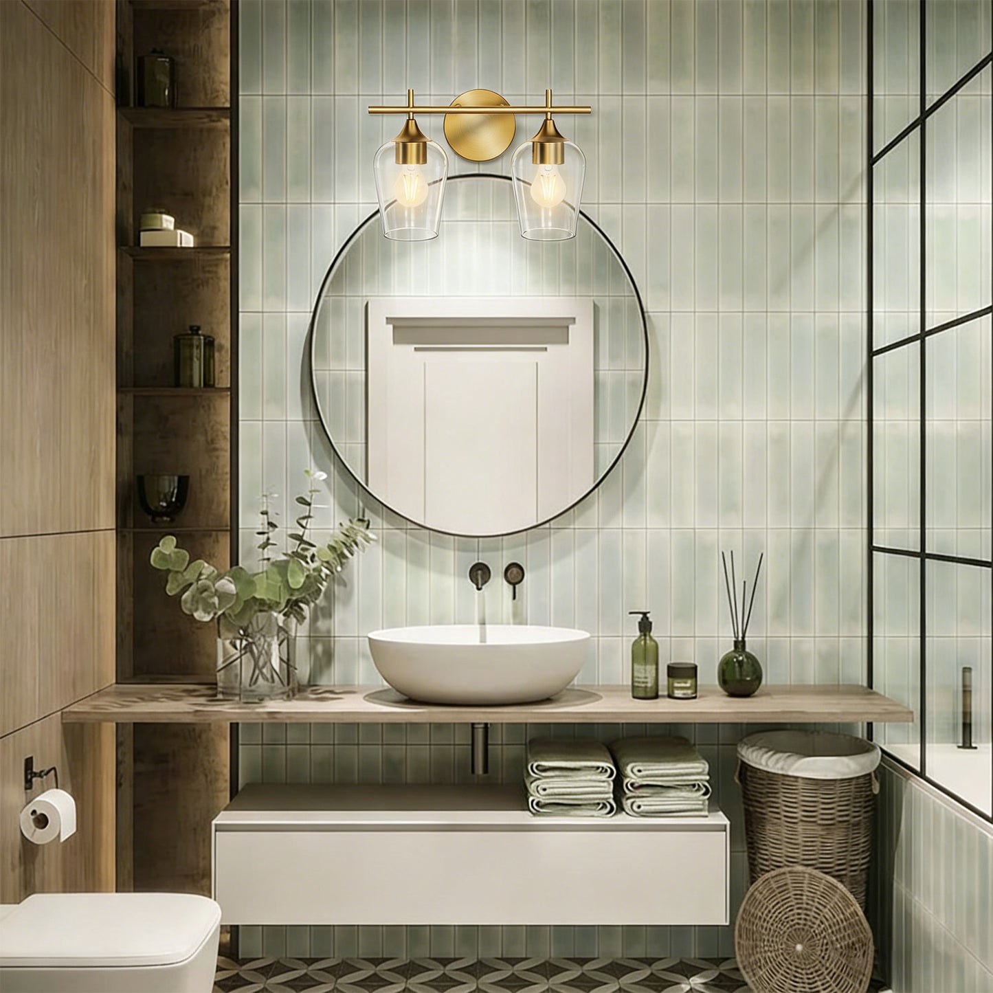 Aurelux 2 Light Vanity Light Fixture