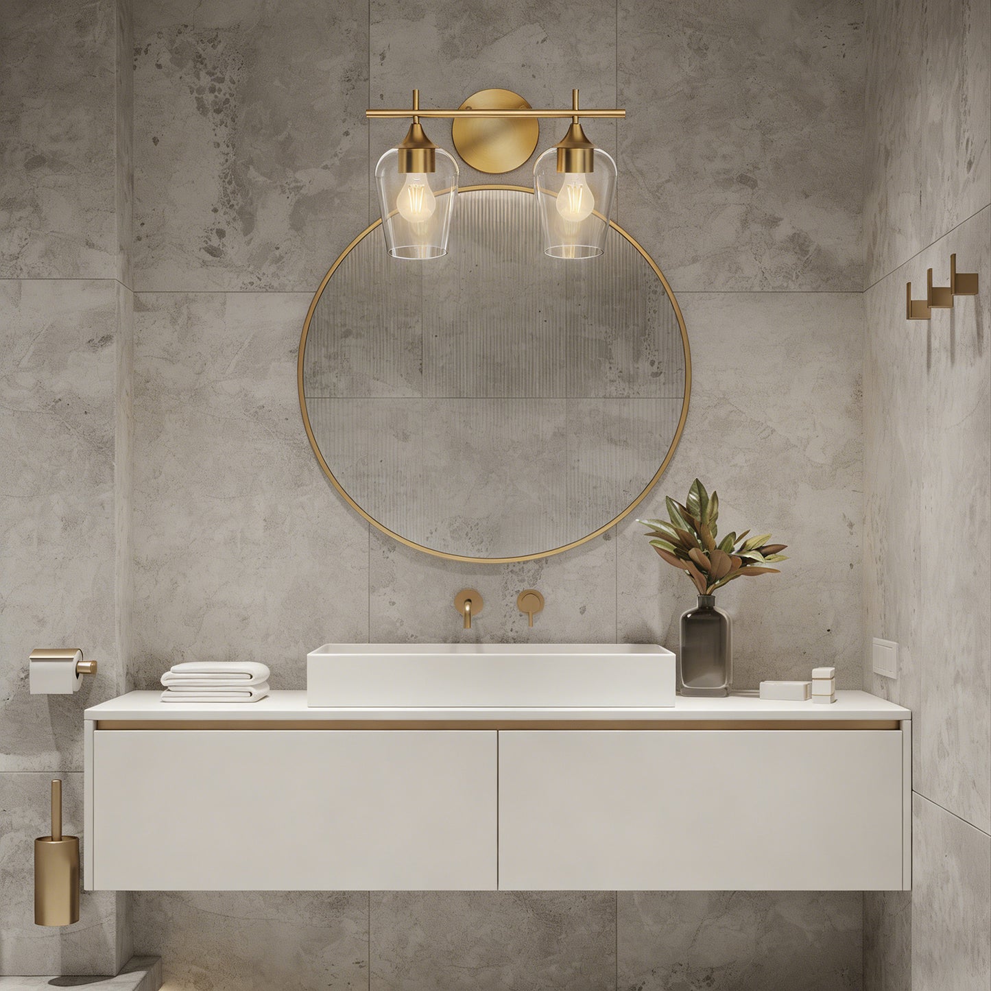 Aurelux 2 Light Vanity Light Fixture