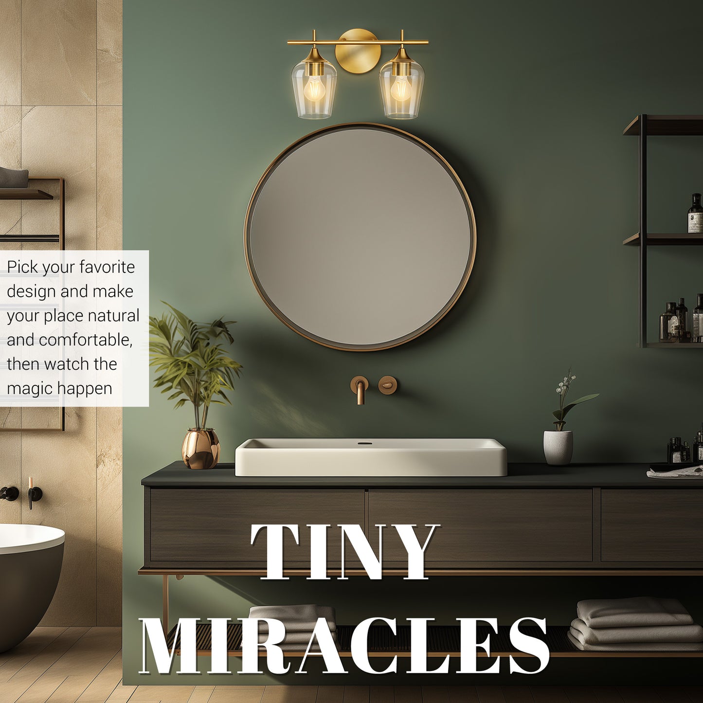 Aurelux 2 Light Vanity Light Fixture