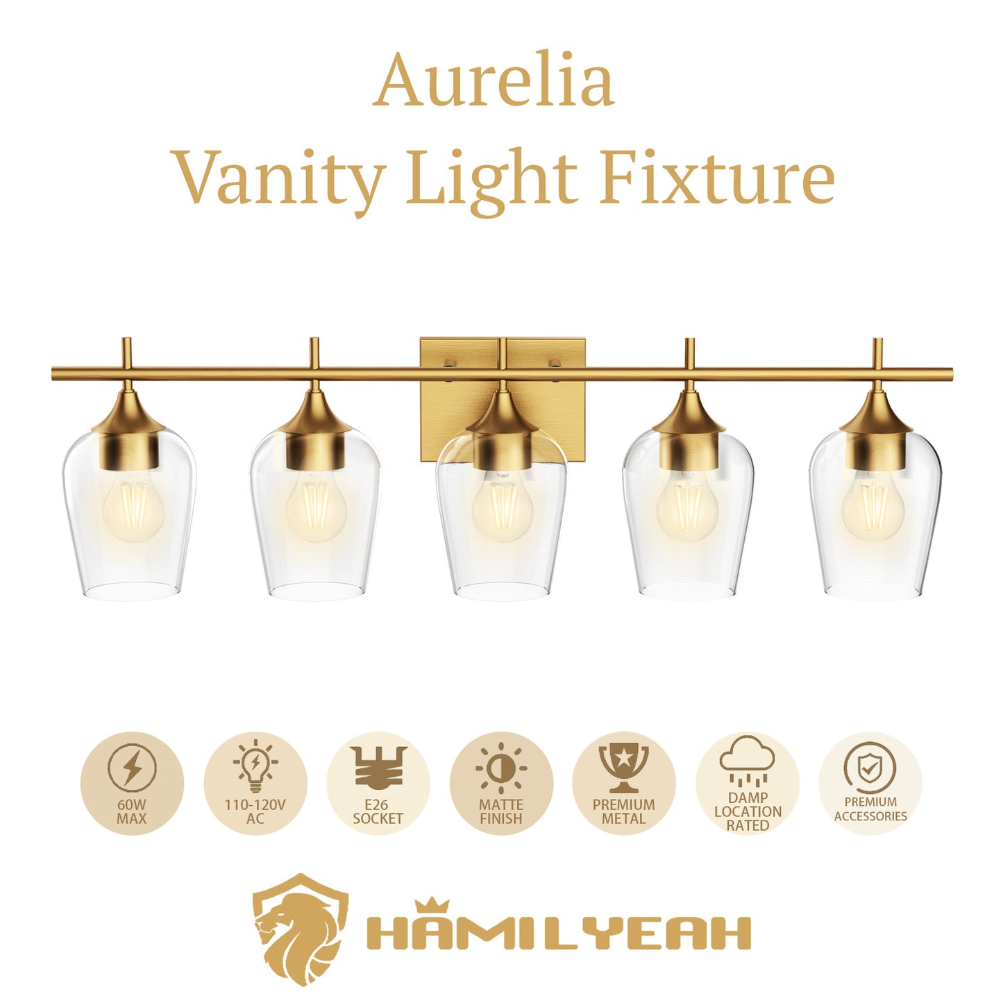 Aurelia 5-Light Vanity Light Fixture