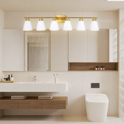 Aurelux Vanity Light with Frosted Glass Shades