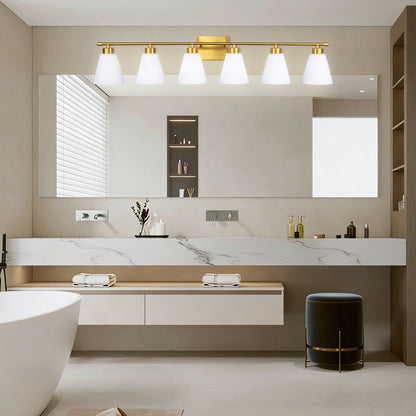 Aurelux Vanity Light with Frosted Glass Shades