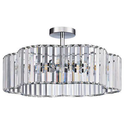 Aeris 20inch 4-Light Crystal Semi Flush Mount Ceiling Light