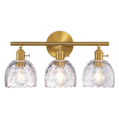 Aurelia 3-Light Floral Glass Vanity Light
