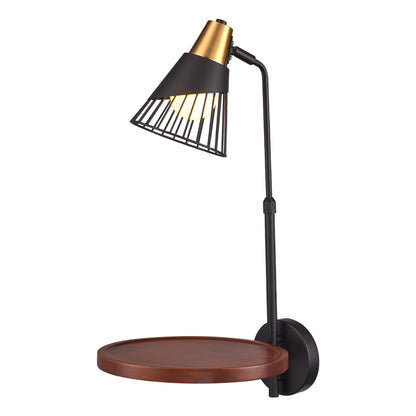 Aurelia  Cordless Wall Sconce with Shelf, Rechargeable RGB Lamp