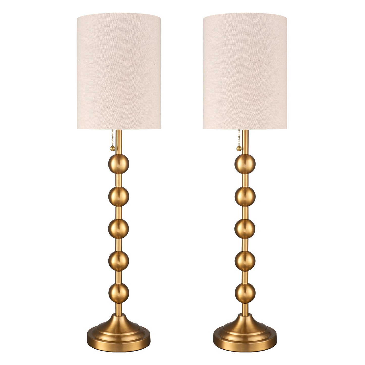 Aurelia  30 Inch Tall Buffet Gold Lamps Set of 2 for Console Table, Living Room