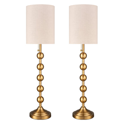 Aurelia  30 Inch Tall Buffet Gold Lamps Set of 2 for Console Table, Living Room