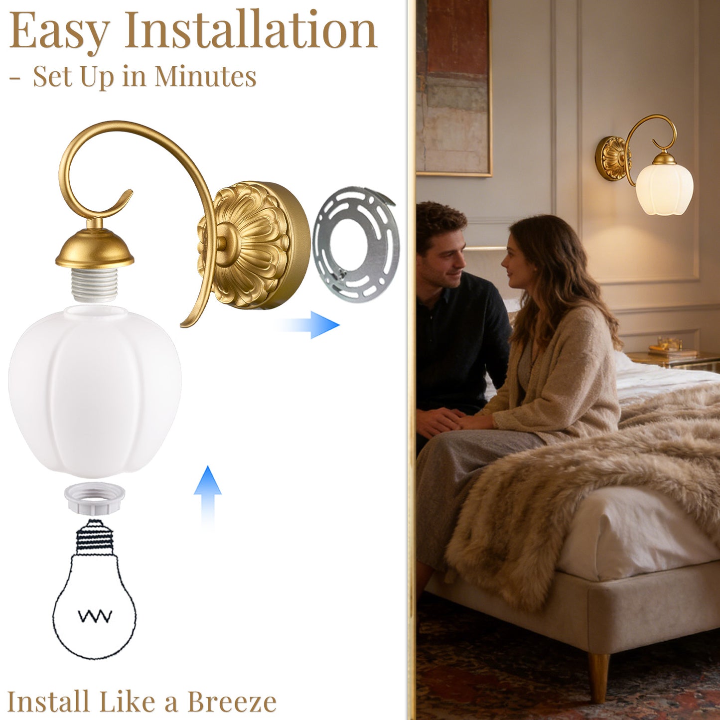 Aurelux Wall Sconces Set of 2