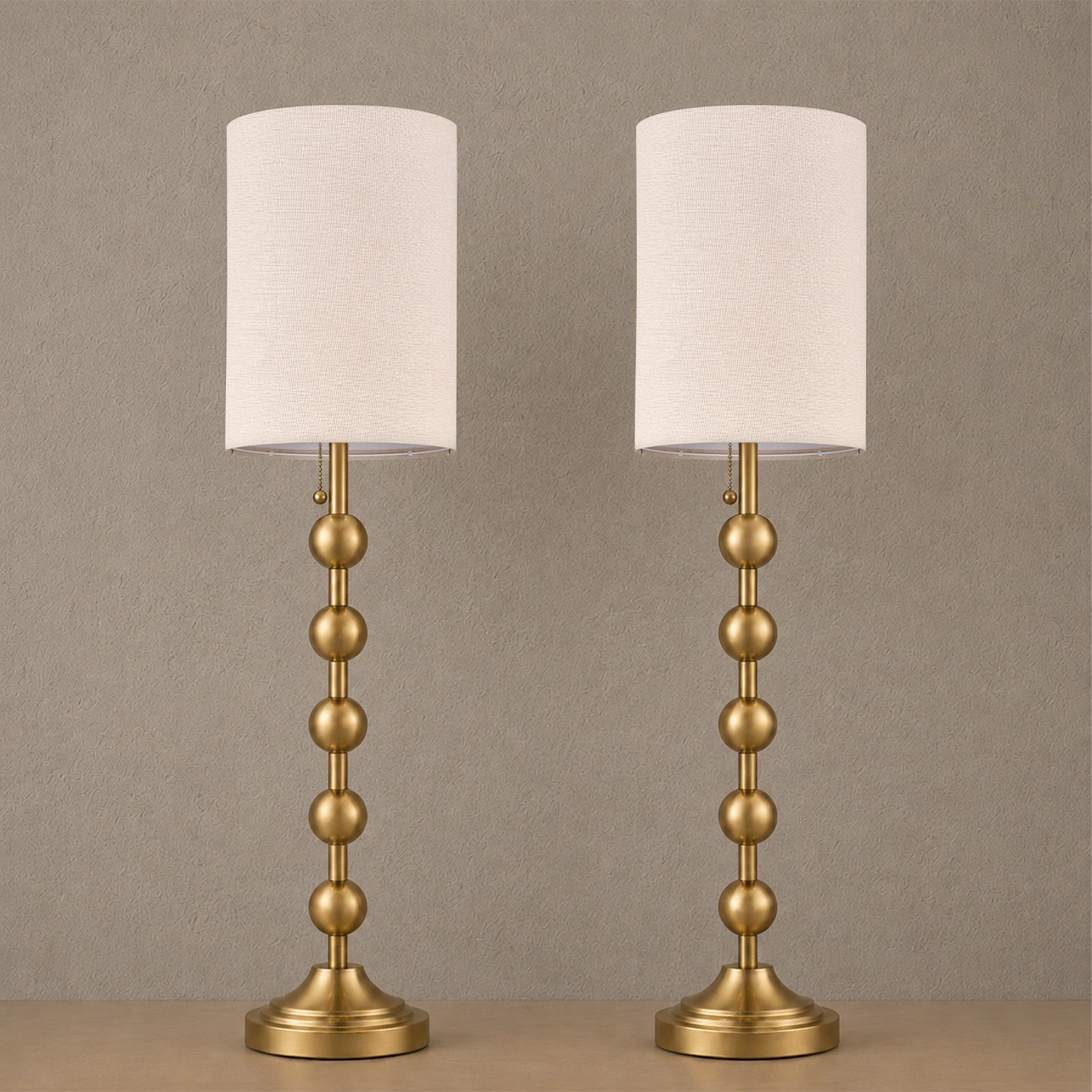 Aurelia  30 Inch Tall Buffet Gold Lamps Set of 2 for Console Table, Living Room