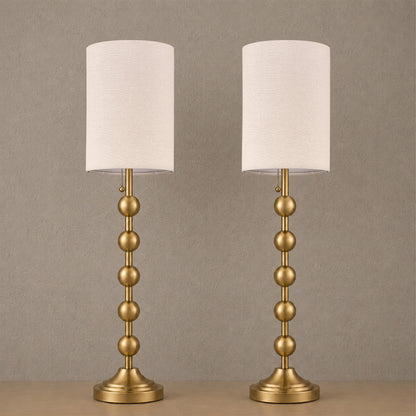 Aurelia  30 Inch Tall Buffet Gold Lamps Set of 2 for Console Table, Living Room