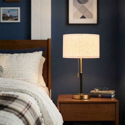 Hamilyeah 16.5" Table Lamps Set of 2, Mid Century Modern Lamps for Bedroom