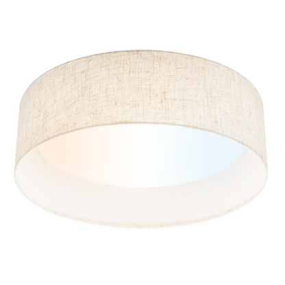 Hamilyeah 15" LED Flush Mount Dimmable Ceiling Light Fixture, with Fabric Shade