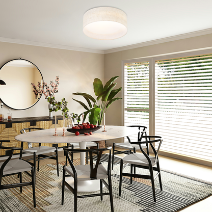 Aeris 10inch LED Flush Mount Ceiling Light with Fabric Shade 5CCT Dimmable