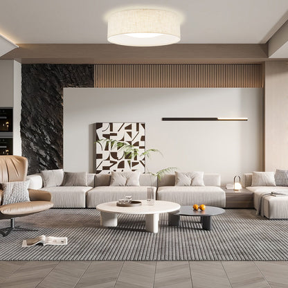 Aeris 10inch LED Flush Mount Ceiling Light with Fabric Shade 5CCT Dimmable