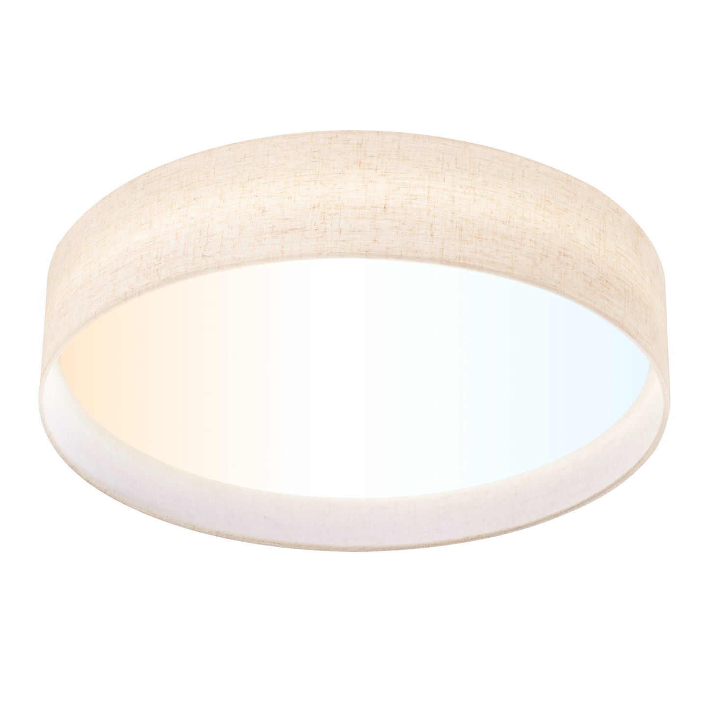 Aeris 18 inch LED Flush Mount Ceiling Light Fabric Shade, 5CCT Dimmable