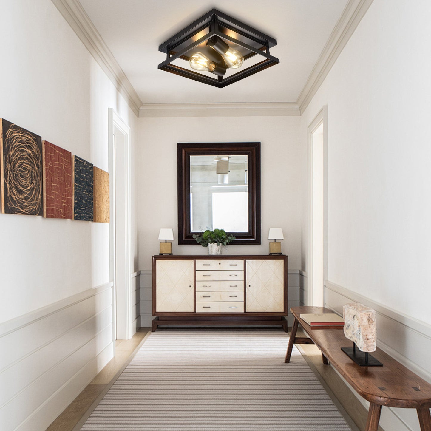 Noir Farmhouse Ceiling Light Fixture