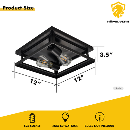 Noir Farmhouse Ceiling Light Fixture