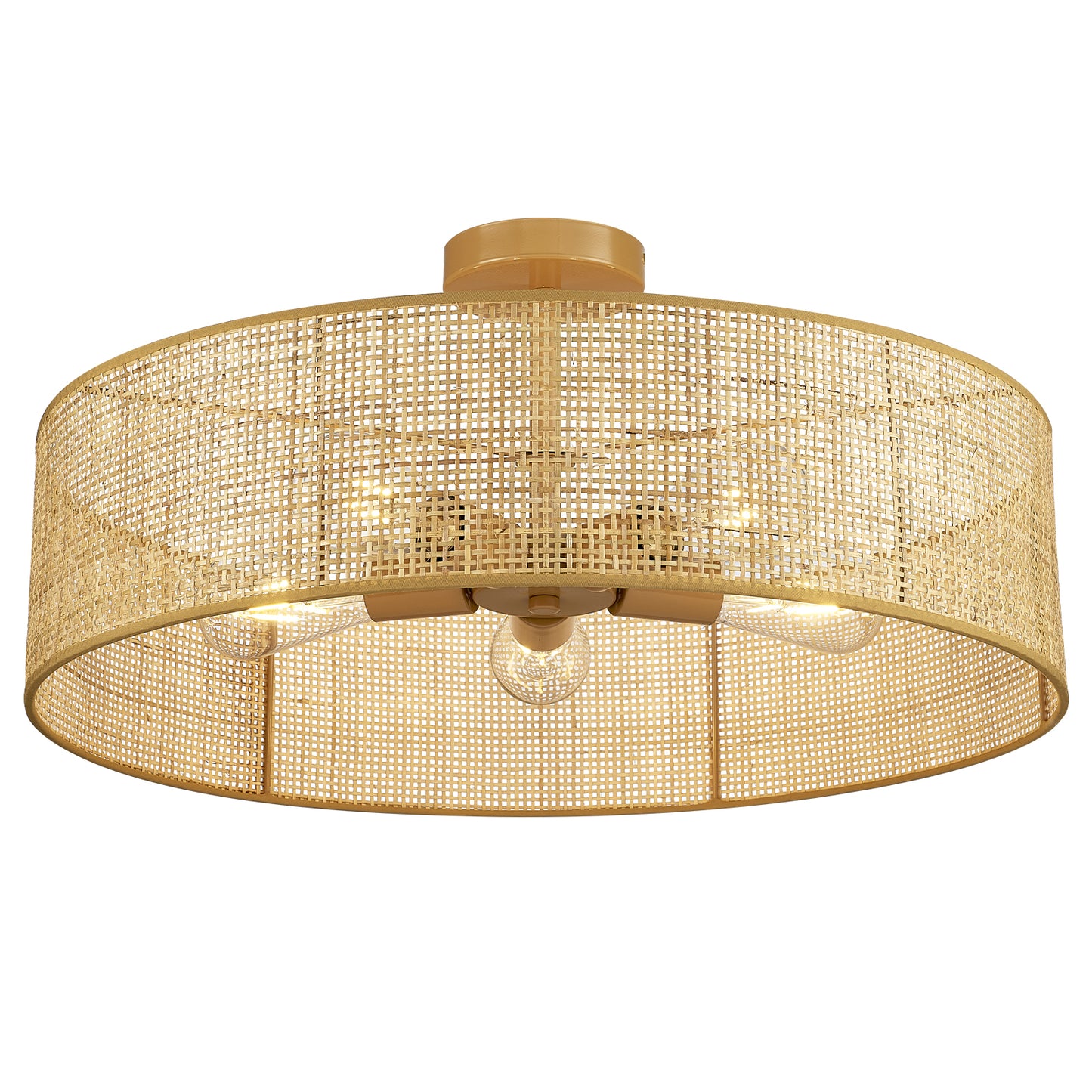 Loofcraft 24 inch Semi Flush Mount Ceiling Light