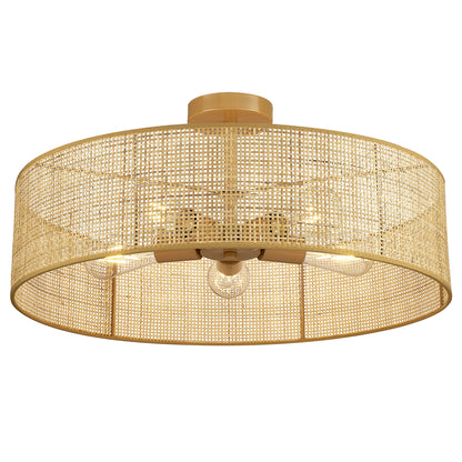Loofcraft 24 inch Semi Flush Mount Ceiling Light